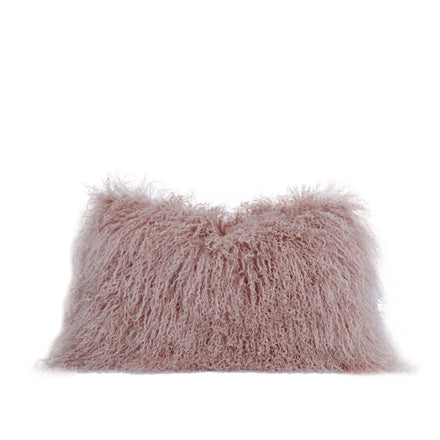 Tiff Home Customized 30*50cm Princess Cushion Cover Lovely Pink Mongolian Fur All Seasons Removable Woven Technics Wholesale