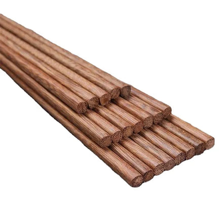 Original Chicken Wing Wood Chopsticks Lacquerless Waxless Japanese Hotel Household Mahogany Chopsticks 10 Pairs Set