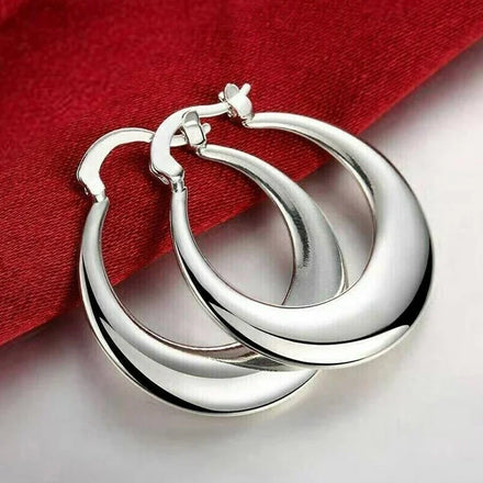 CAOSHI Hot Trendy Big Circle Hoop Earrings Women Metal Gold Color/Silver Color Versatile Ear Piercing Statement Jewelry Earrings
