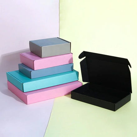 Fashion Gift Logo Custom Design Packaging Mailer Corrugated Paper Foldable Corrugated Shipping Box