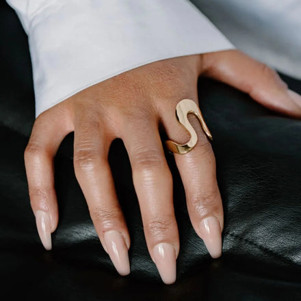 New Style Fashion Classic Texture Snake Design Layer 18K Gold Plated SIlver Plated Stainless Steel Opening Rings