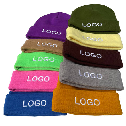 Manufactory Wholesale Blank Beanies Hat Custom Beanie With logo Solid Color Warm Cap Winter Beanie Knit Hat