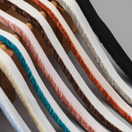 Factory Wholesale Lip Custom Chenille Velvet Garment Polyester Piping Cord for Home Textile and Clothing