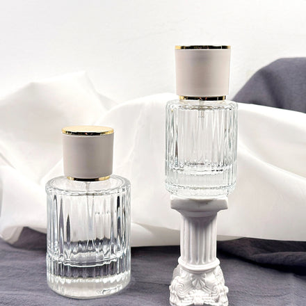 Branded Perfume Bottle 30ml 50ml 100ml Men Woman Spray Vertical Stripe Perfume Bottle