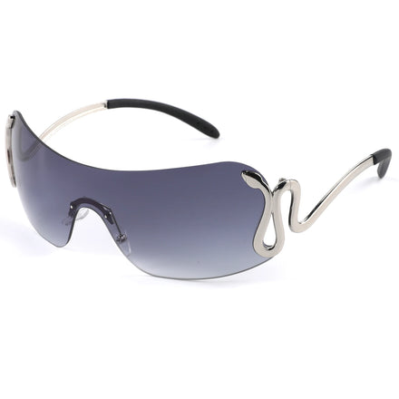 Personality Sunglasses New One-piece Rimless Personality Sunglasses Millennium Spice Girl Street Shot Glasses Wholesale