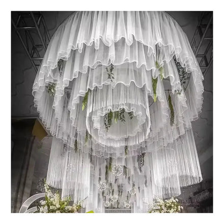 LZB081 80cm/100cm Drooping Height Luckygoods New Design Hanging White Wedding Decoration Ceiling Drape