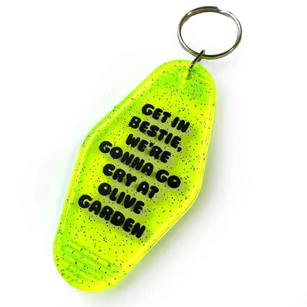 Glittered Motel Keychain Blanks Custom Logo Color Material Key Tags Promotional Blank Plastic Retro Vintage Motel Key Holder
