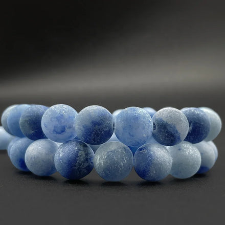 Natural Gemstone Blue Aventurine Gemstone 4mm-12mm Loose Beads Matte Smooth Loose for Jewelry Making