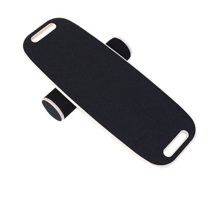 NJ Wholesale Wooden Yoga Custom Logo Balance Board With Roller Fitness Gym Equipment Adults Kids Non-slip Wooden Rocker Board