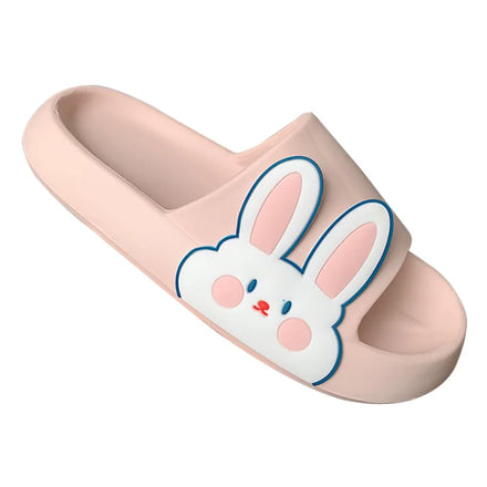 XIXITIAO Cute Female Bunny for Slippers for Women White Eva Slides with Open Toe for Summer Home for Spring