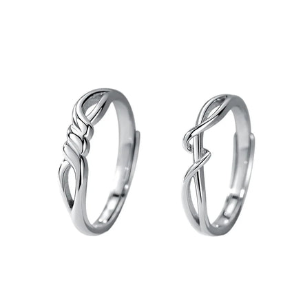 Lover Gifts 925 Sterling Silver Ring Luxury Small Delicate Contracted Personality Couples Silver Ring Couples Wedding Ring Sets