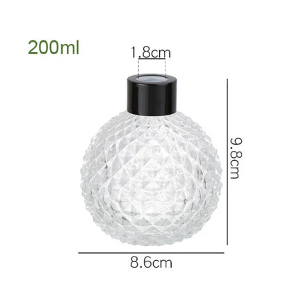 Luxury Large Clear Reed Diffuser Bottle with Fibre Sticks Cork Sealing Screen Printing