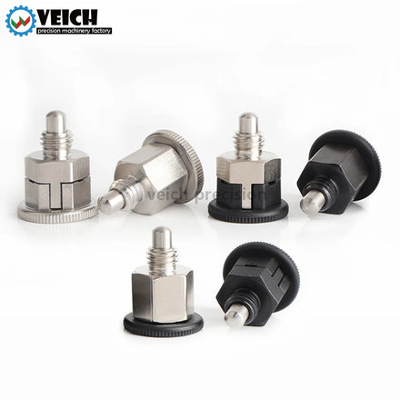 VEICH VCN213 Stainless Steel Mini Index Plunger Self-Locking Spring Loaded Retractable Knob Fastener for Machine Use M6-M10