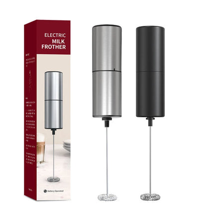 Factory Wholesale Hot Handheld Automatic Battery Powered Stainless Steel Mini Electric Milk Frother for Coffee