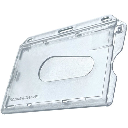 Hard Plastic PC Polycarbonate Horionztal ID Badge Card Holder Nursing Name Badge ID Case Empolyee Card Holder Wholesale