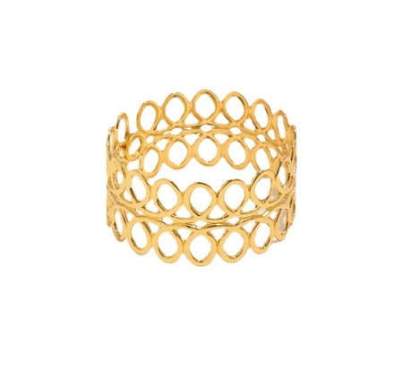 LK240369 Wholesale Gold and Sliver Table Napkins Ring for Hotel Restaurant Wedding Napkin Holder Ring on Table