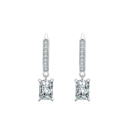 New Arrival Exquisite Luxurious Zircon 925 Sterling Silver Temperament Wedding Fine Jewelry Earrings for Women