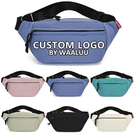 Wholesale Custom Logo Fashion Fanny Pack Custom Hot Selling Waist Chest Bag Bum Bags for Travel Large Capacity Canvas Waist Pack