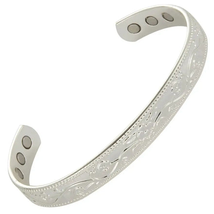 Copper Kada Silver Pure Copper Bangle Healing Bracelet with Ultra Strength Magnets Unisex Jewelry Women
