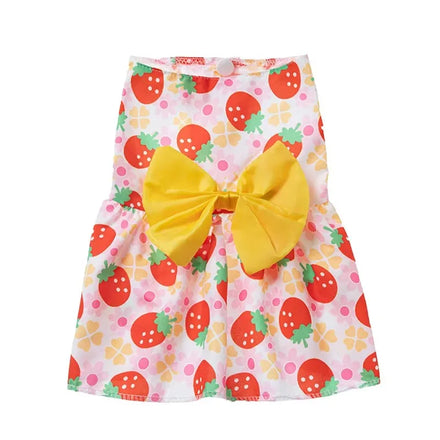 Teddy Pet Dog Summer Dress for Small Dogs Floral Printed Thin Skirt New Design Cotton & Polyester Sustainable Use