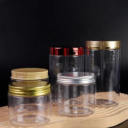 400g Food Grade PET Cosmetic Jar for Face Cream & Lotion Packaging with Screw Cap Lid and Screen Printing 100pcs