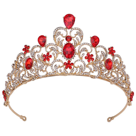 Luxury Bridal Tiaras Crown Headdress Headband Colorful Crystal Rhinestone Crown Tiara for Wedding Birthday Party