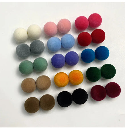 Factory Direct Sell Plastic Beads Size 14MM 16MM Retro Style Flocked Beads Round Beads for Jewelry Bracelet Bag Making