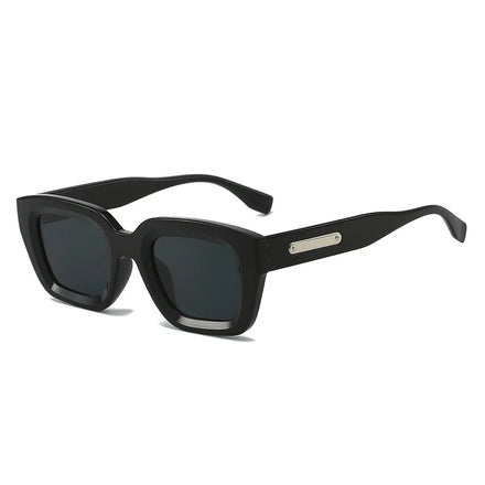 40096 Women's Retro Square Sunglasses Brown Fashion Trendy Brand Shades Female High Quality Elegant Ladies Eyewear UV400