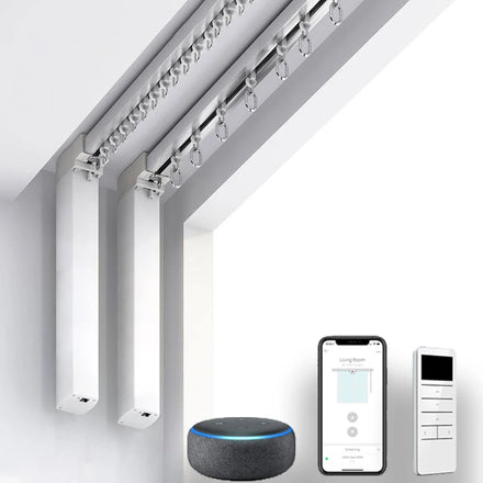 Adjustable Smart Curtain Track Modern Electric Roller Blind Motor Automated Smart Home Metal PE