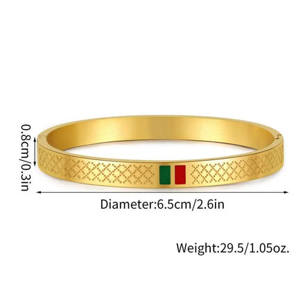 Stainless Steel 316l Bangle Bracelet Non Fading Buckle Bracelet for Women's Light Luxury Drip Oil Bracelet for Couples