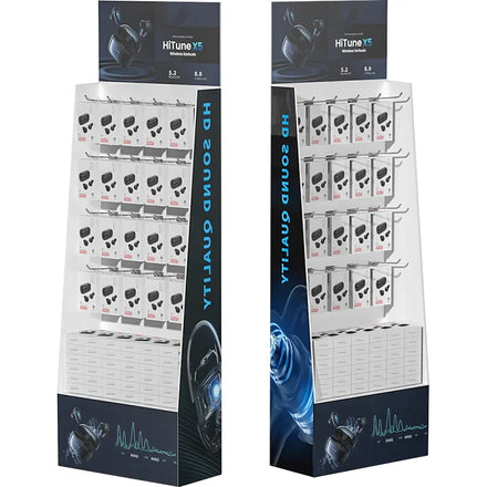 Customized Foldable Recycled Cardboard Counter Display Stand with Easy Assembly for Modern Exhibitions and Shopping Malls
