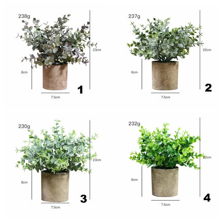 PT003-31 Fast Delivery Small Plastic Bonsai for Home Office Desktop Decoration Artificial Hedyotis Diffusa Plants in Pots Set