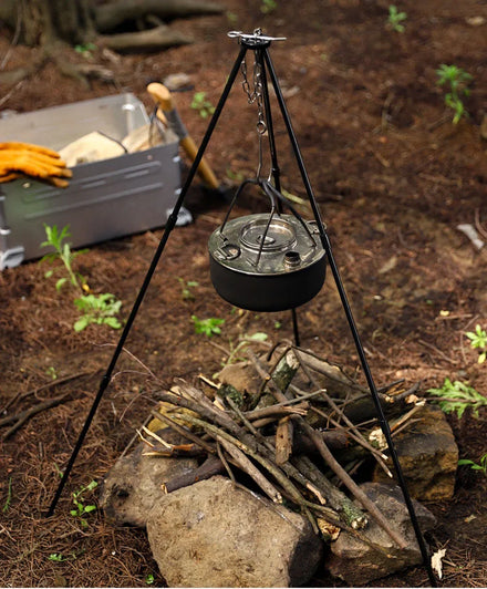 FB-023 Camping Picnic Outdoor Ultra Light Portable Adjustable Stainless Steel Aluminum Alloy Campfire Tripod Bracket