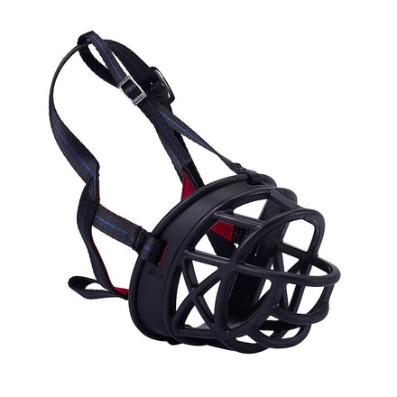 Dog Muzzle Adjustable Compression Anti-bite Chewing and Barking Soft Basket Silicone Nylon and Neoprene Adjustable Dog Muzzle