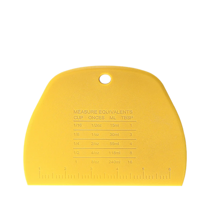 Multipurpose Plastic Food Scraper Dough Cutter Bench Scraper With Measuring Scales for Kitchen Baking