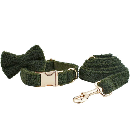 SinSky New Arrival Delicate Dog Collar Exquisite Adjustable Fluffy Teddy Dog Training Collar Metal Buckle Collar for Dogs