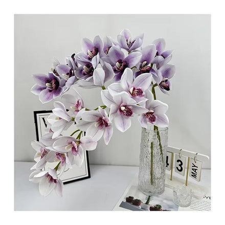 SY-01Natural Real Touch Single Stem Plastic Butterfly Orchid Multicolor Faked Orchid Artificial Flower for Home Wedding Decor