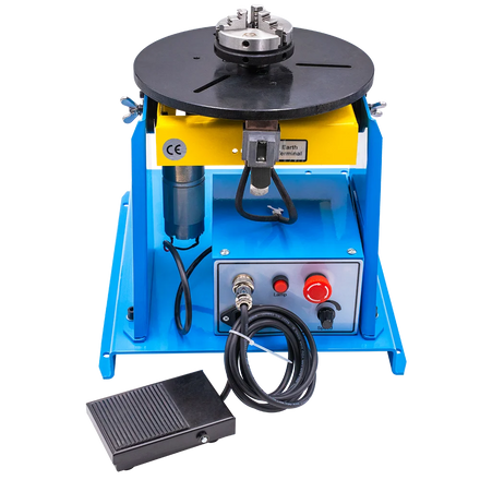 110/220V HD-10 Mini Semi-automatic Welding Positioners Turntable Rotary Welding Table 10kg Capacity 1-12rpm Rotation Speed