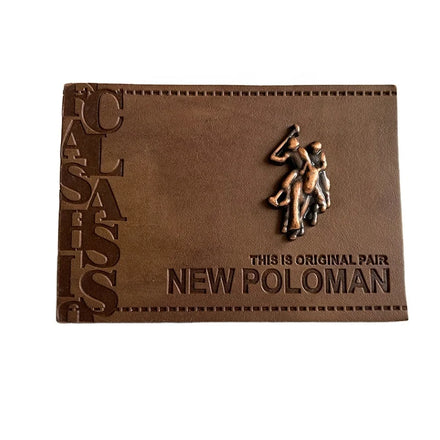 Customized Branded Clothing Embossed Printing Debossed PU Leather With Metal Label Patch for Hats/Blankets/Bags/Jeans/Clothing