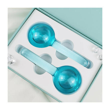 Glass Facial Cooling Globes for Face Eye Polymer Gel Beauty Tools to Tighten Skin Reduce Puffiness Facial Ice Globes