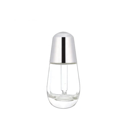 Customized Oval Shape Transparent Glass Dropper Bottles for Wholesale Packaging