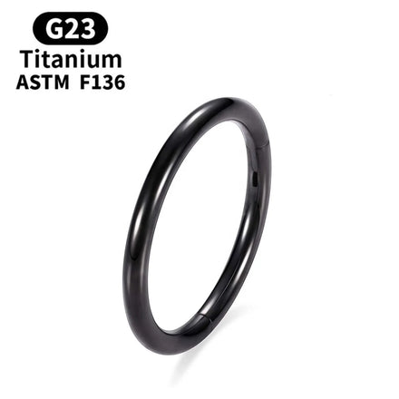 In Stock Titanium Hinged Ring 14G Nose Piercing Septum Clicker Earrings Tragus Cartilage ASTM F136 Jewelry