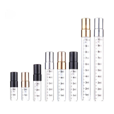 Manufacturer 2ml 3ml 5ml 10ml Anodized Aluminum Half Cap Glass Scale Perfume Spray Bottle