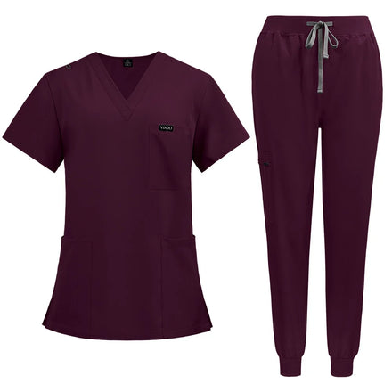 In Stock 42122 Stretchy Executive Office Suit for Women Designer Luxury Casual Pants Suit Set Women Women Scrubs Set