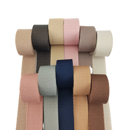 2.5cm Bag Accessories Polyester Webbing for Luggage Strap Cotton Twill Ribbon for Camera Strap