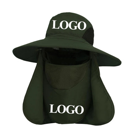UV Protection Fisherman Sun Hat With Neck Flap Quick Dry Boonie Safari Hiking Fishing Hat for Men