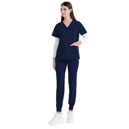 In Stock 42122 Stretchy Designer Scrubs Uniforms Sets for Women Scrubs Suit Women Ladies Stylish Scrubs Uniforms