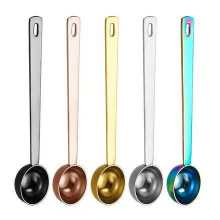 Hot 304 Stainless Steel Measuring Spoon with Long Handle Eco-Friendly Gold Color 5ml Capacity