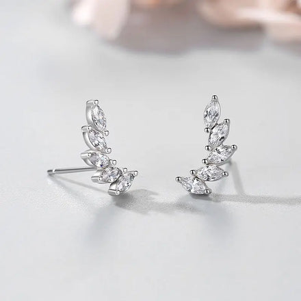 New Product Light Luxury Women's Jewelry Stud Earrings Design High Quality 925 Sterling Silver Zircon Earrings