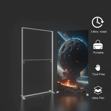 Seg Lightbox Indoor Hanging Tradeshow Exhibition Booth Display Aluminum Frame Rectangle Modular Display SEG Pop Led Backlit